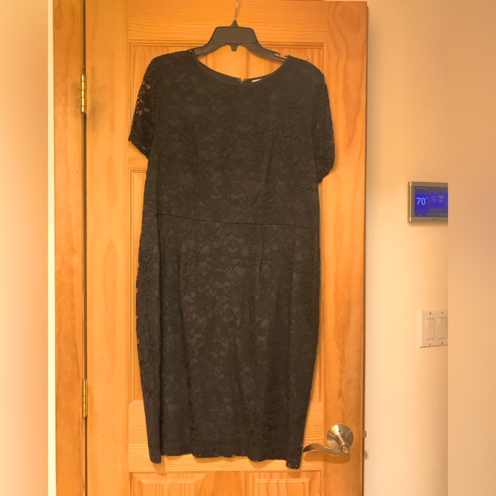 Black lace cocktail dress